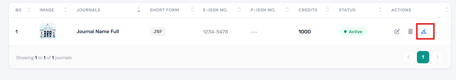 Journal Active Status with Migrate Option