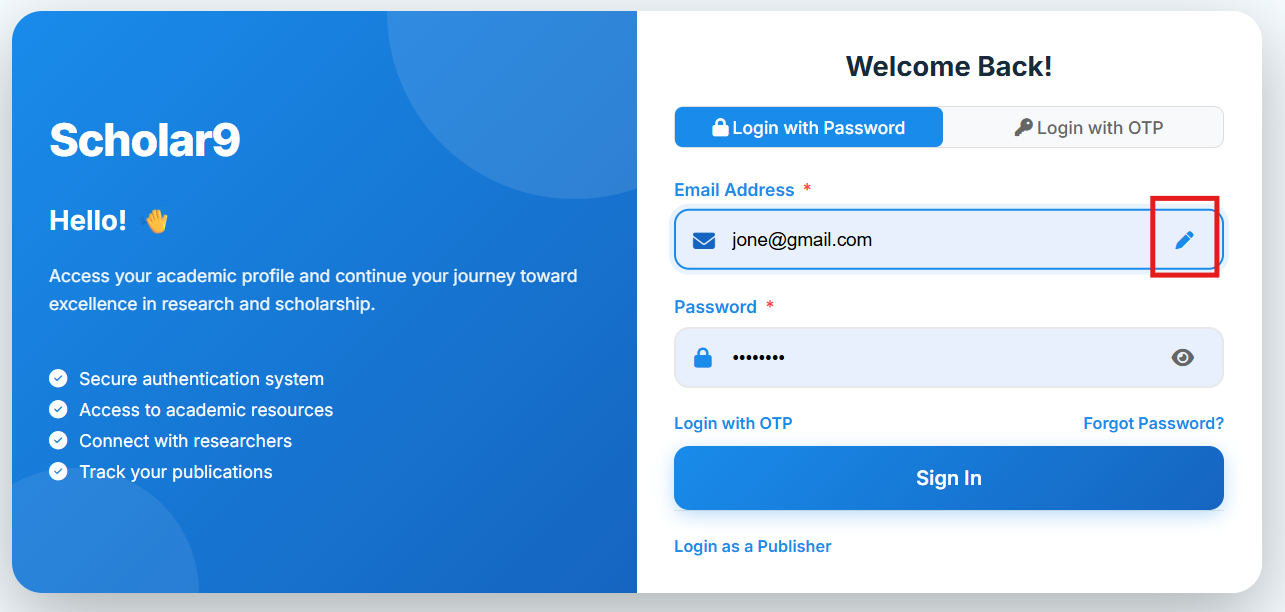 Login with Password