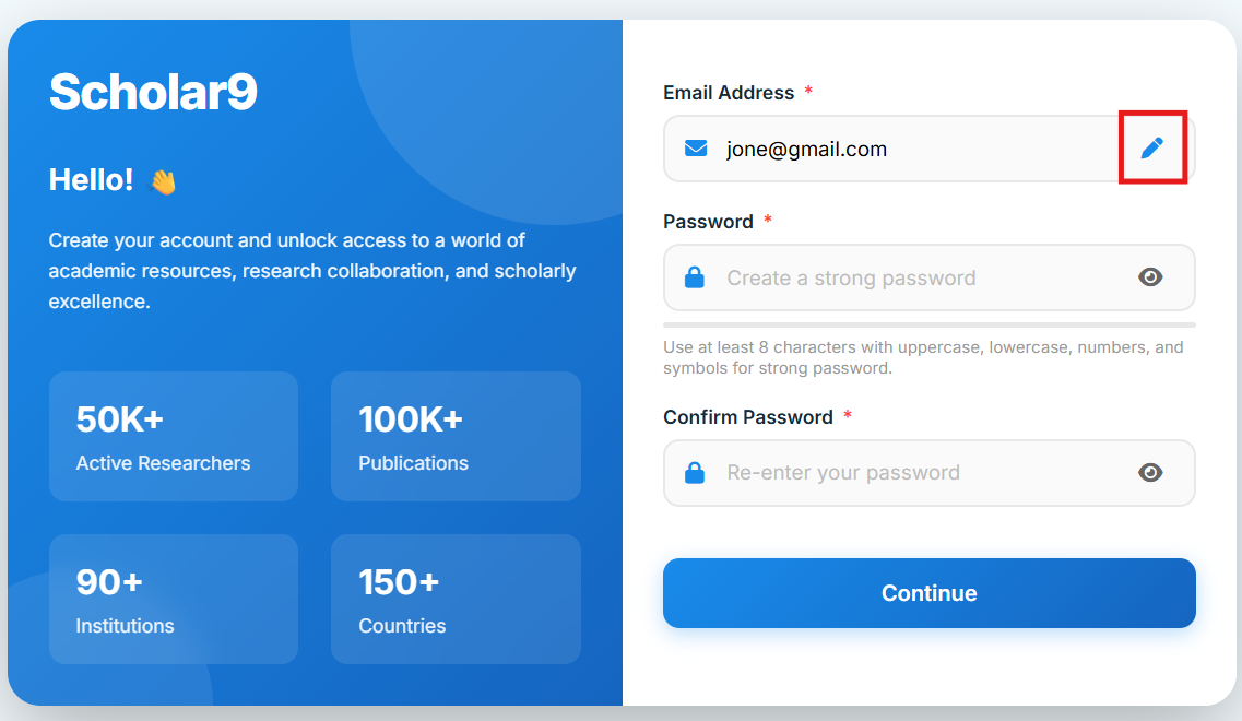 Registration Page
