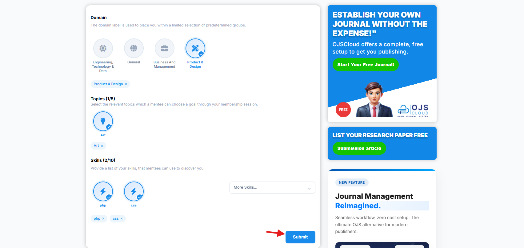 Application Form Step 2